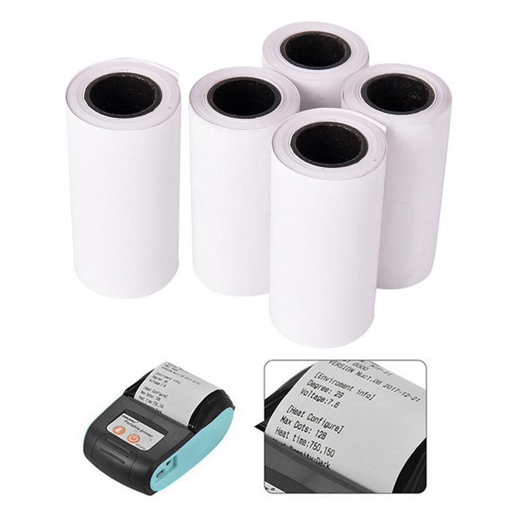 2.24x1.97in Thermal POS Receipt Paper 5pcs Supermarket Portable Printer