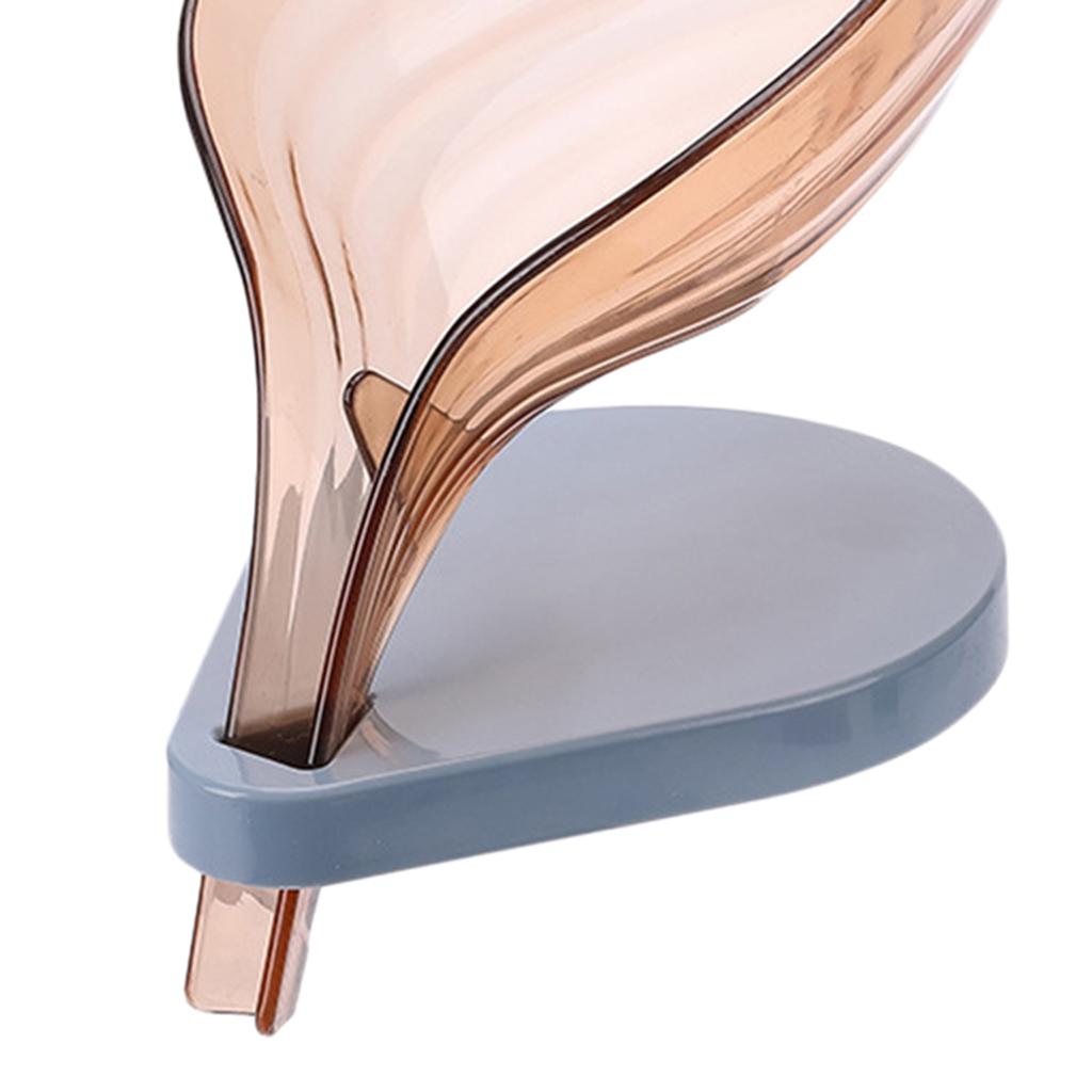 Leaf Shape Soap Box Clear Storage Plate Case Kitchen Sink Supplies Gadgets Coffee