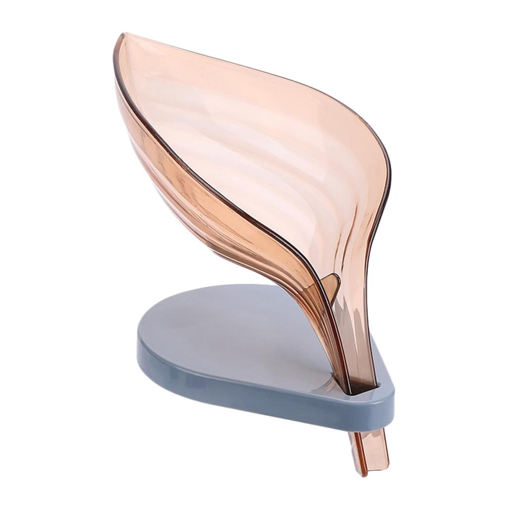 Leaf Shape Soap Box Clear Storage Plate Case Kitchen Sink Supplies Gadgets Coffee
