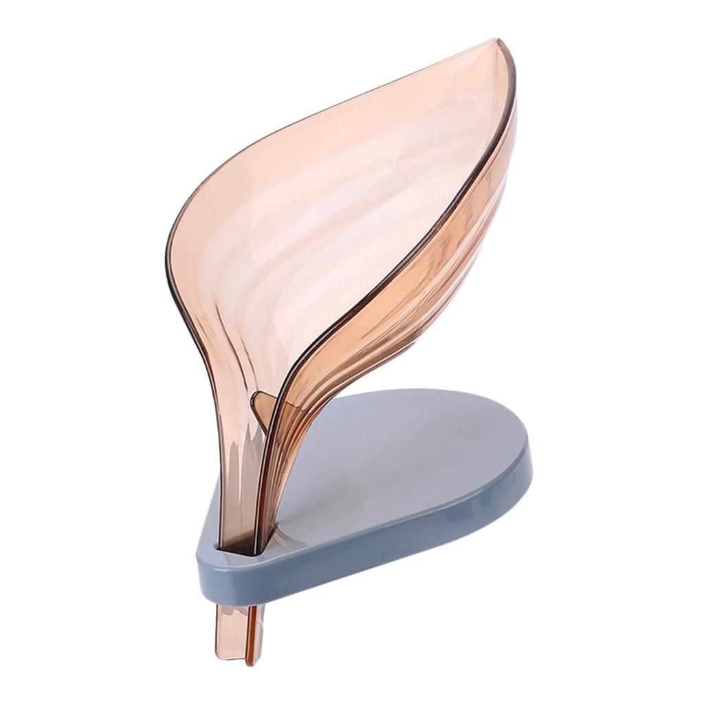 Leaf Shape Soap Box Clear Storage Plate Case Kitchen Sink Supplies Gadgets Coffee