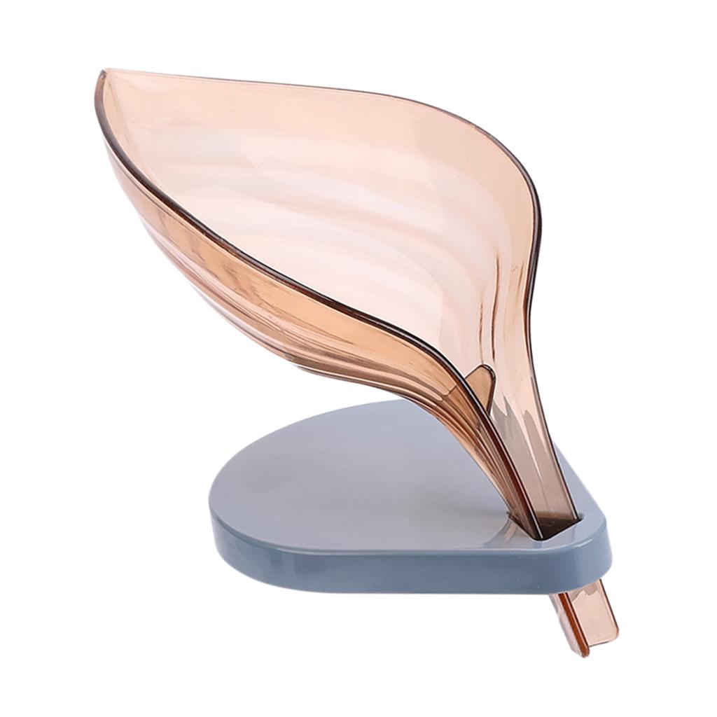 Leaf Shape Soap Box Clear Storage Plate Case Kitchen Sink Supplies Gadgets Coffee