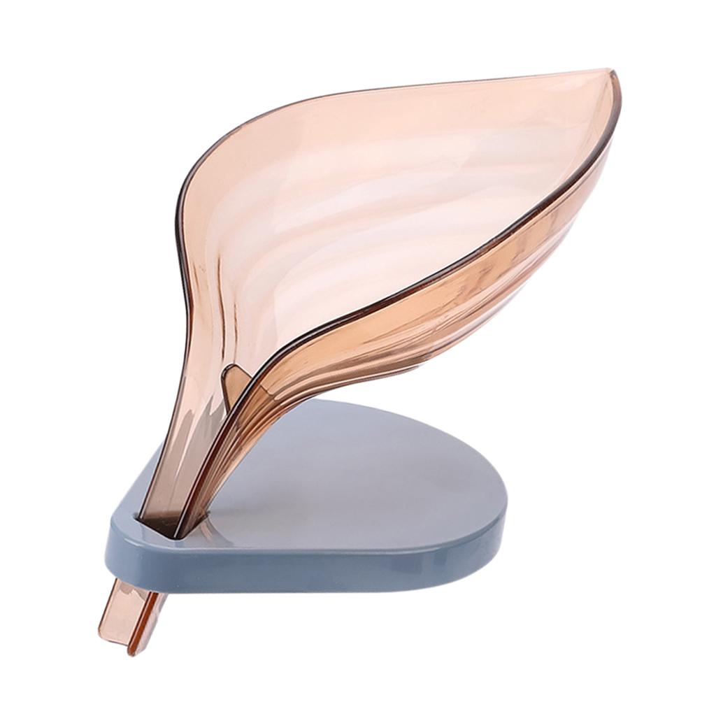 Leaf Shape Soap Box Clear Storage Plate Case Kitchen Sink Supplies Gadgets Coffee