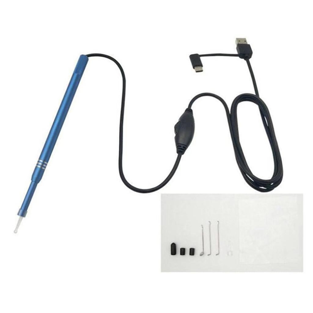 HD 6 LED Type C Micro USB Endoscope Cleaner Camera  Blue