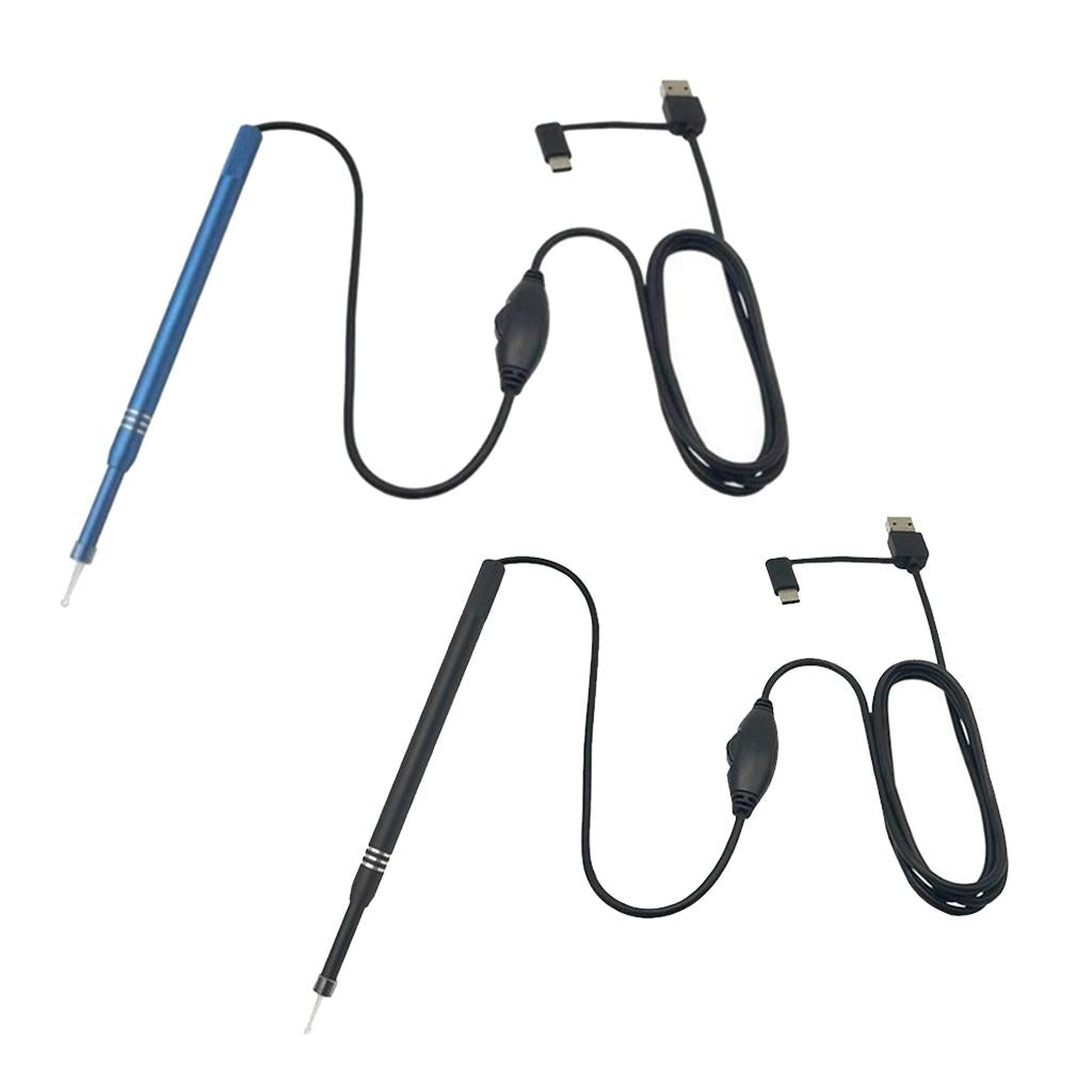 HD 6 LED Type C Micro USB Endoscope Cleaner Camera  Blue