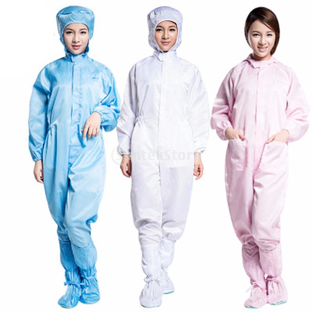 Protective Clothing Dust-proof Coverall Suit Isolation Clothing M White