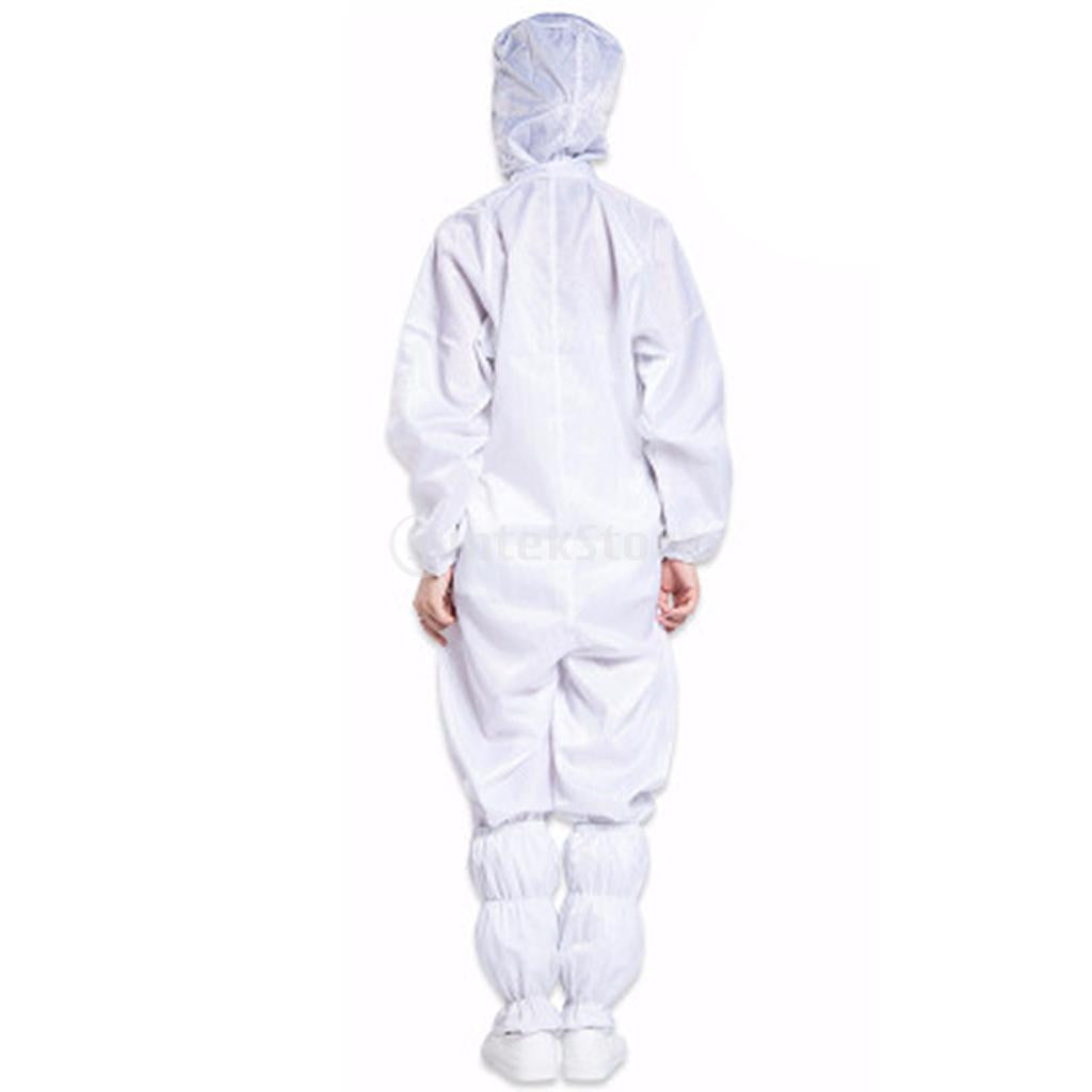 Protective Clothing Dust-proof Coverall Suit Isolation Clothing M White