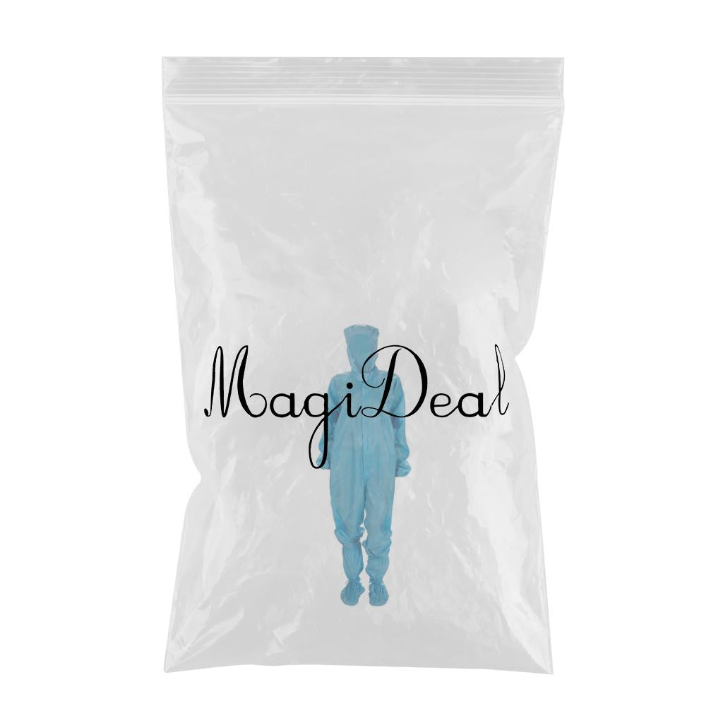 Anti-static Protective Coveralls Suits Clothing with Boots Kit Blue M