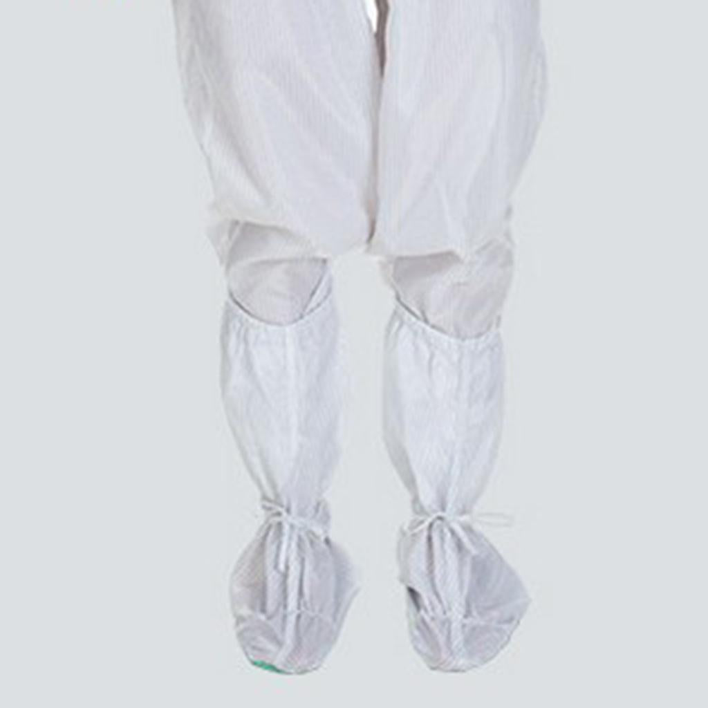 Anti-static Protective Coveralls Suits Clothing with Boots Kit White M