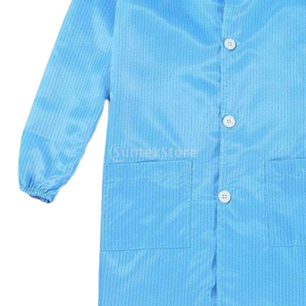 Protective Overall Dustproof Anti-static Workwear  M Blue