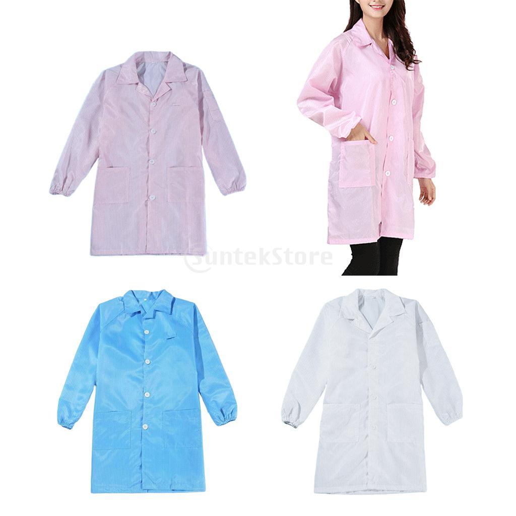 Protective Overall Dustproof Anti-static Workwear  L Blue