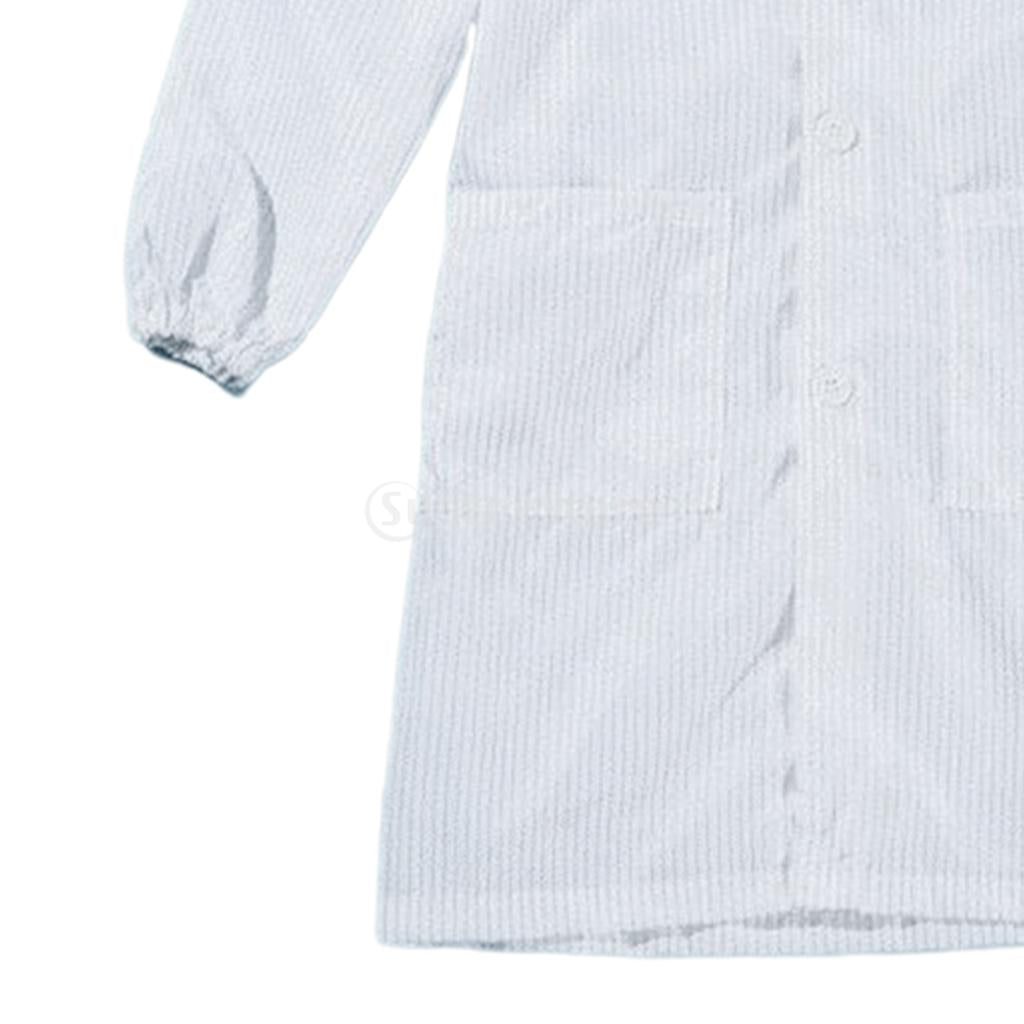 Protective Overall Dustproof Anti-static Workwear  M White