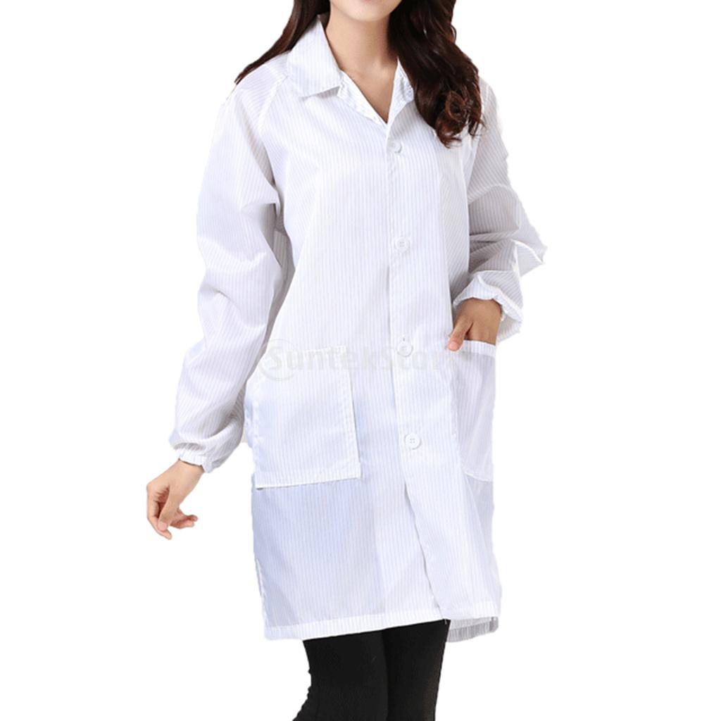 Protective Overall Dustproof Anti-static Workwear  XL White