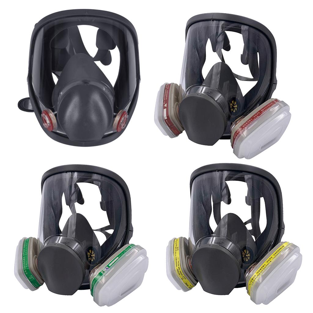 Large Gas Mask 6800 Facepiece Comfortable Silica Gel Head-mounted Adjustable A