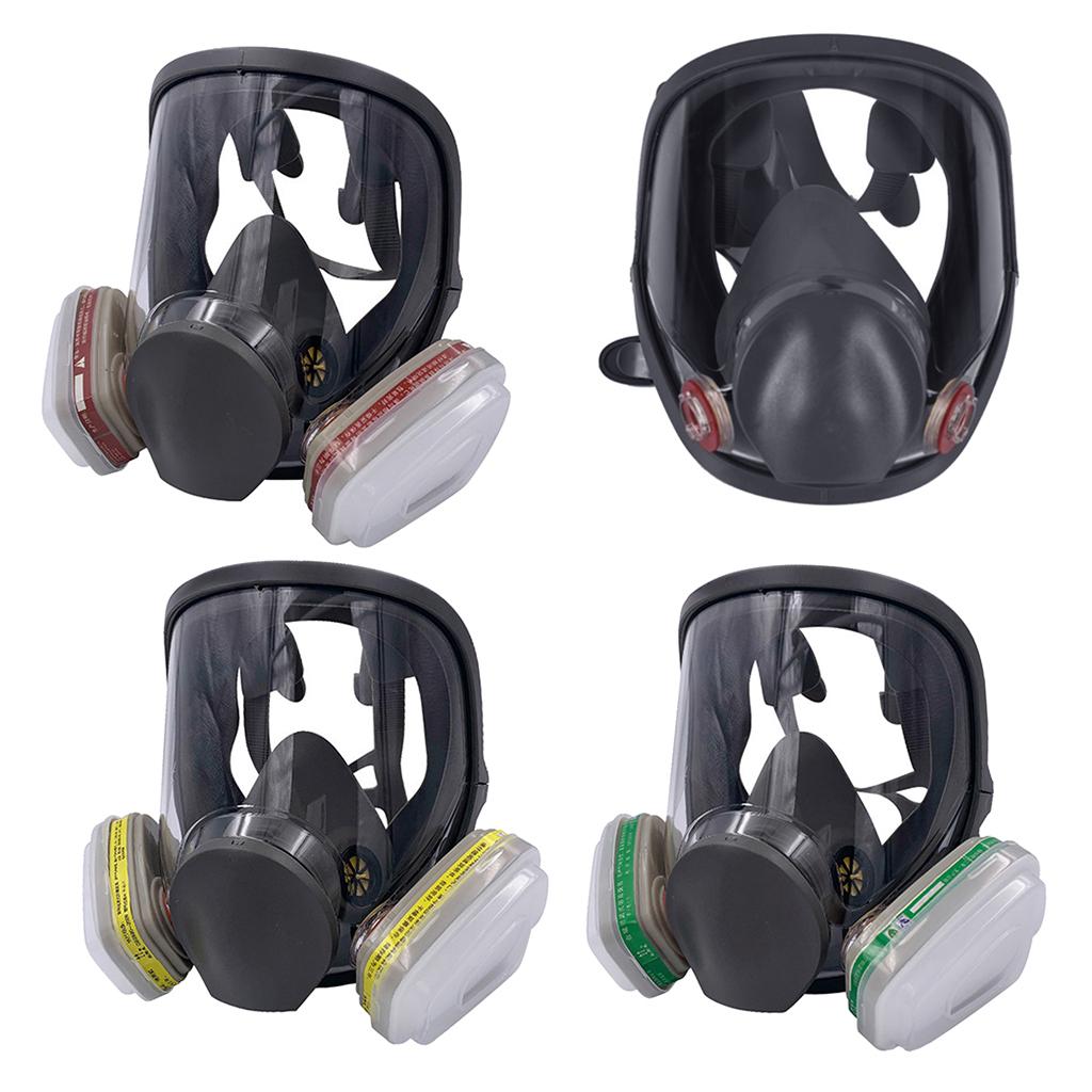 Large Gas Mask 6800 Facepiece Comfortable Silica Gel Head-mounted Adjustable A