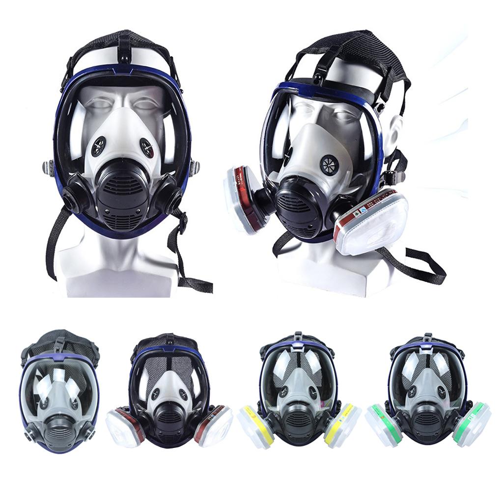 Large View Gas Mask Facepiece Painting With Filter Durable Head-mounted A