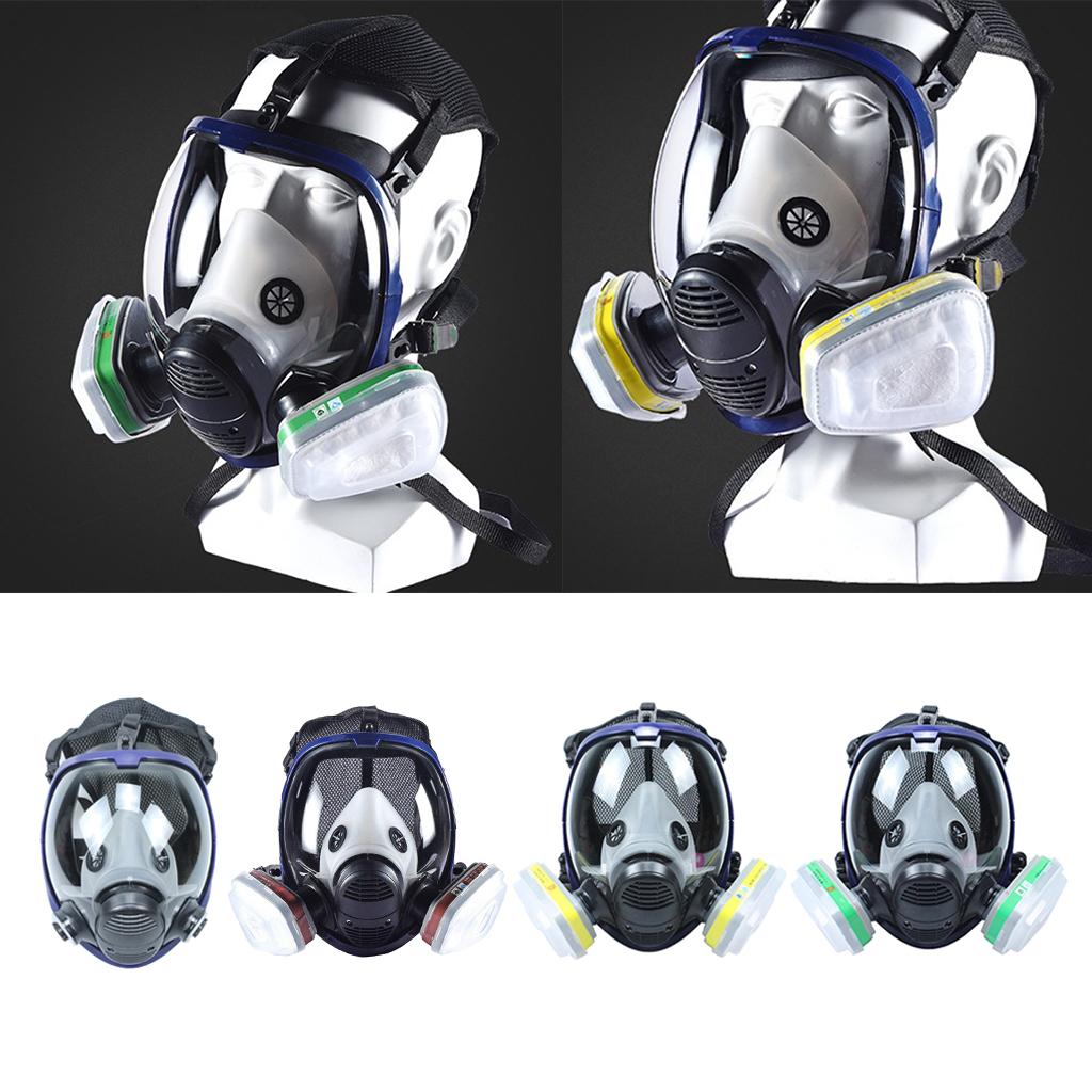 Large View Gas Mask Facepiece Painting With Filter Durable Head-mounted A