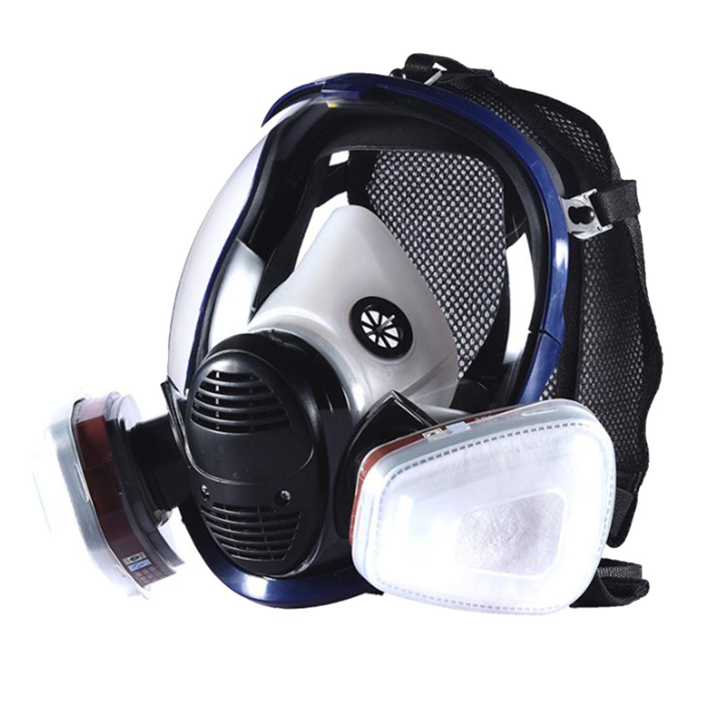 Large View Gas Mask Facepiece Painting With Filter Durable Head-mounted B