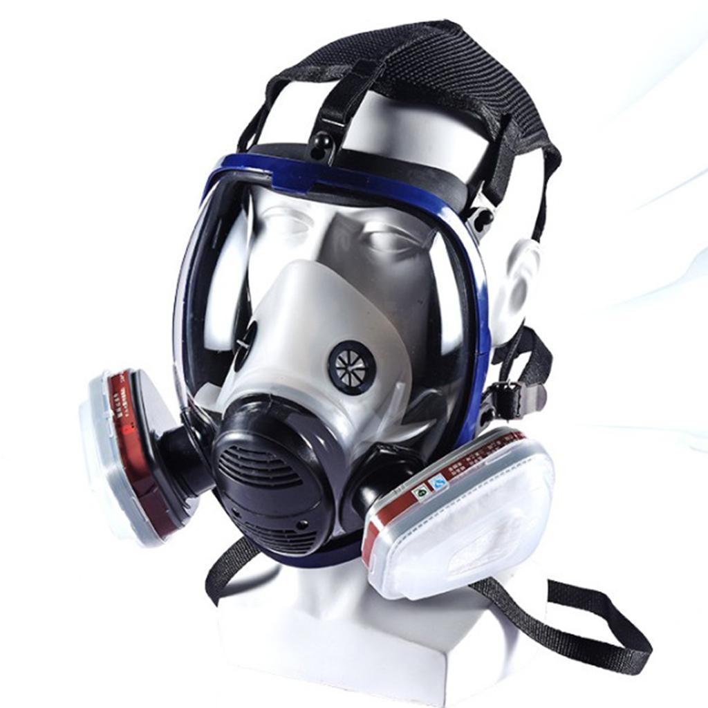 Large View Gas Mask Facepiece Painting With Filter Durable Head-mounted B