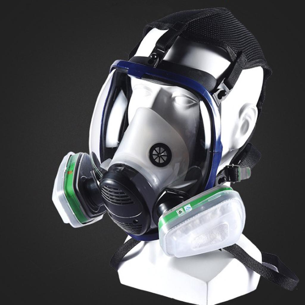 Large View Gas Mask Facepiece Painting With Filter Durable Head-mounted C