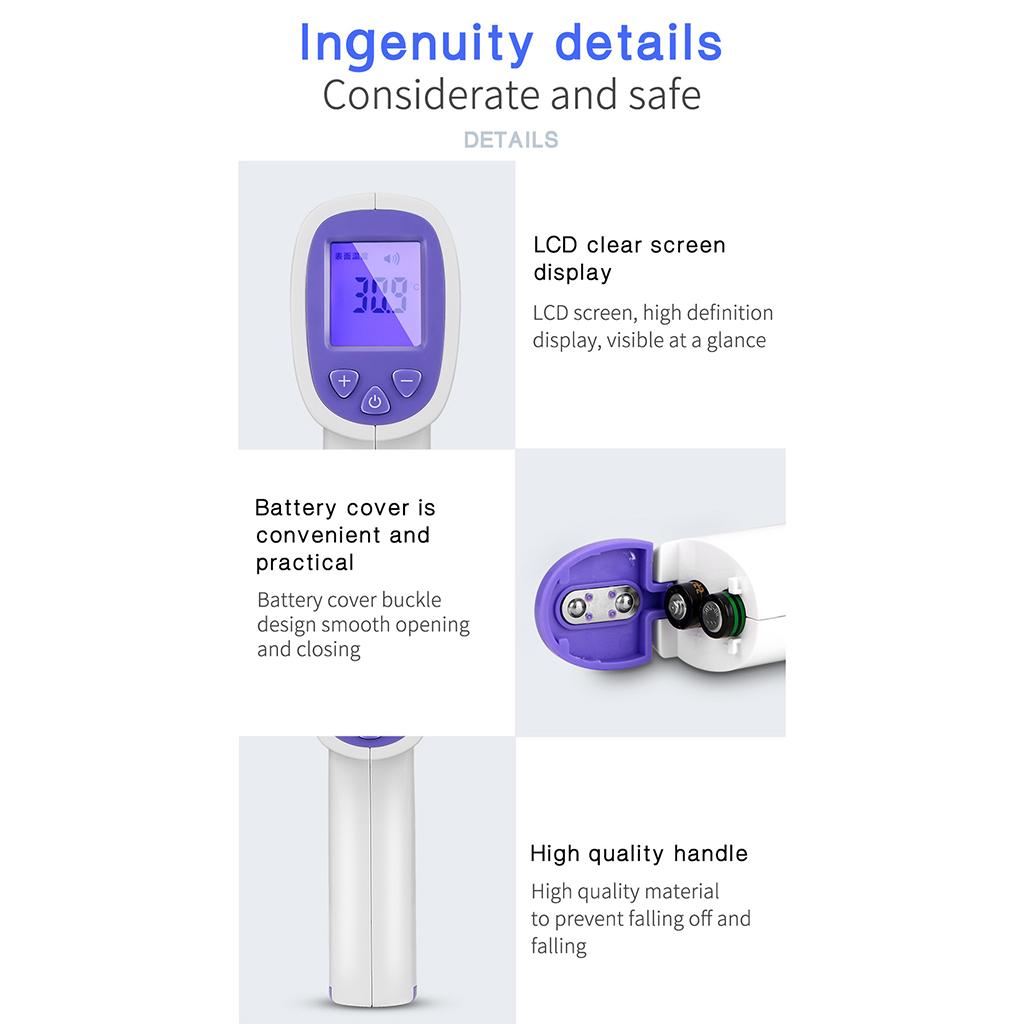 Digital Infrared Thermometer Contactless Adult Ear Forehead Body LCD Display