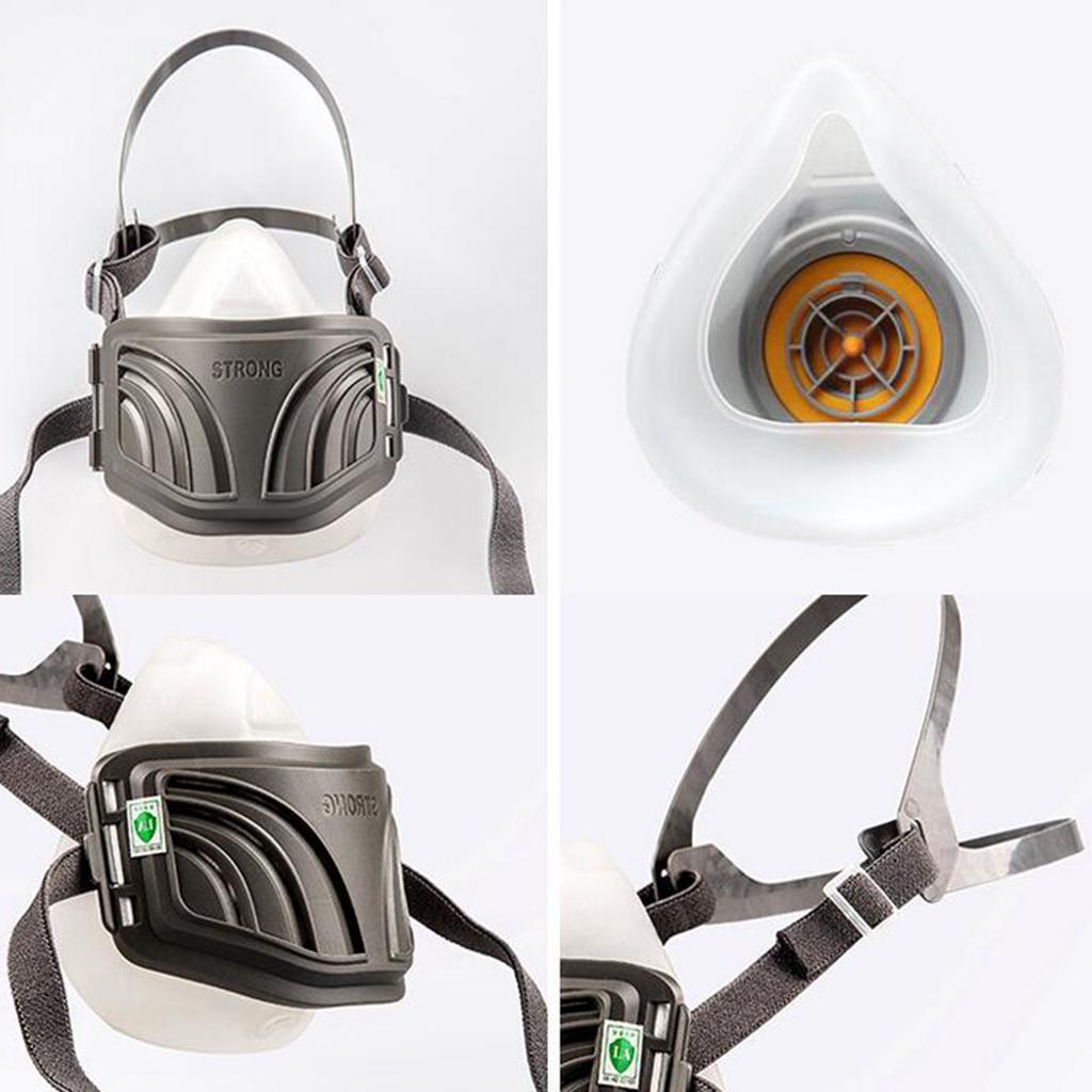 Durable Protection Filter Mask Facepiece Comfortable Silica Gel Head-mounted