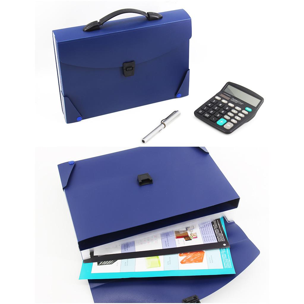 Expanding File Folder Document Storage Bag Filing Letter Organizer Purple