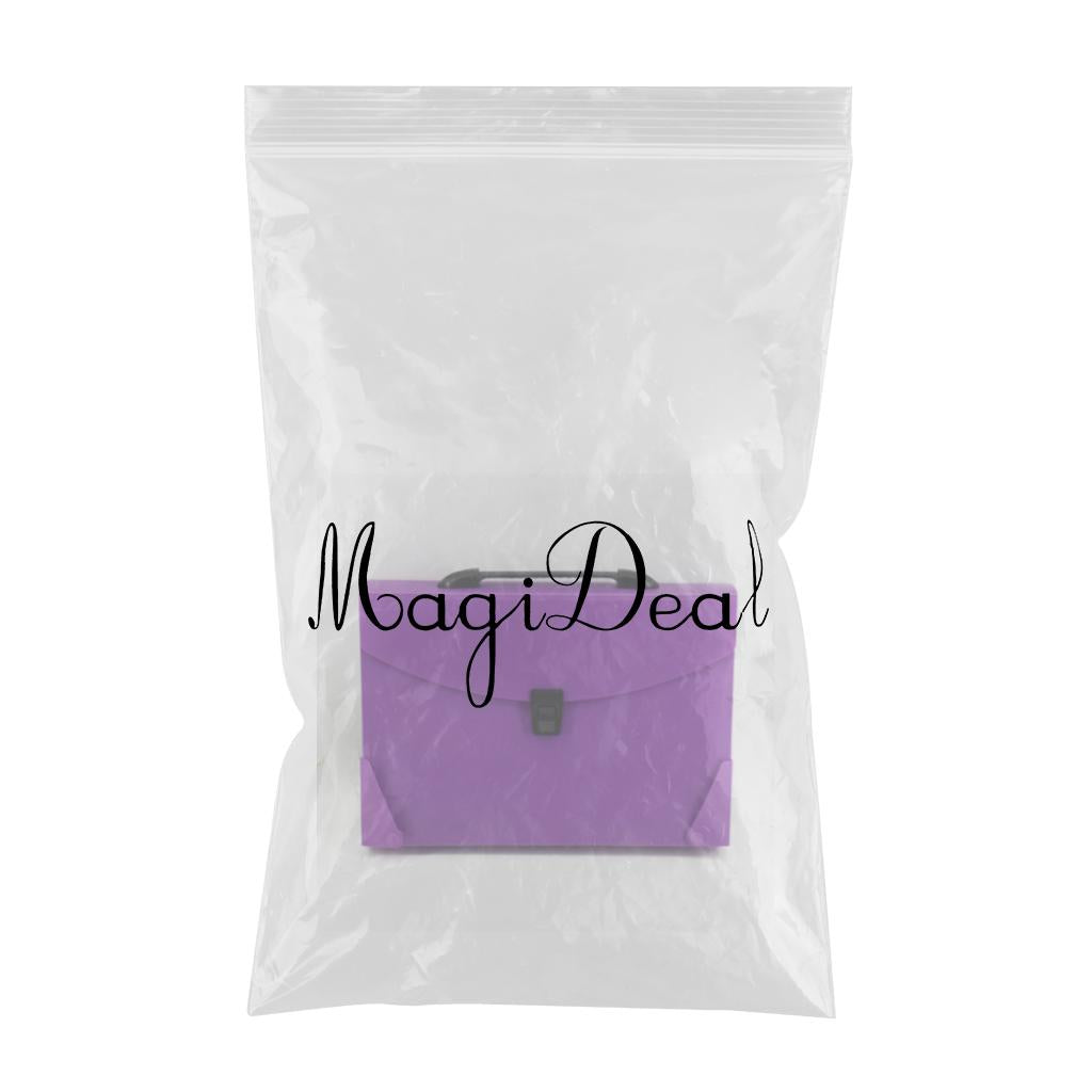 Expanding File Folder Document Storage Bag Filing Letter Organizer Purple