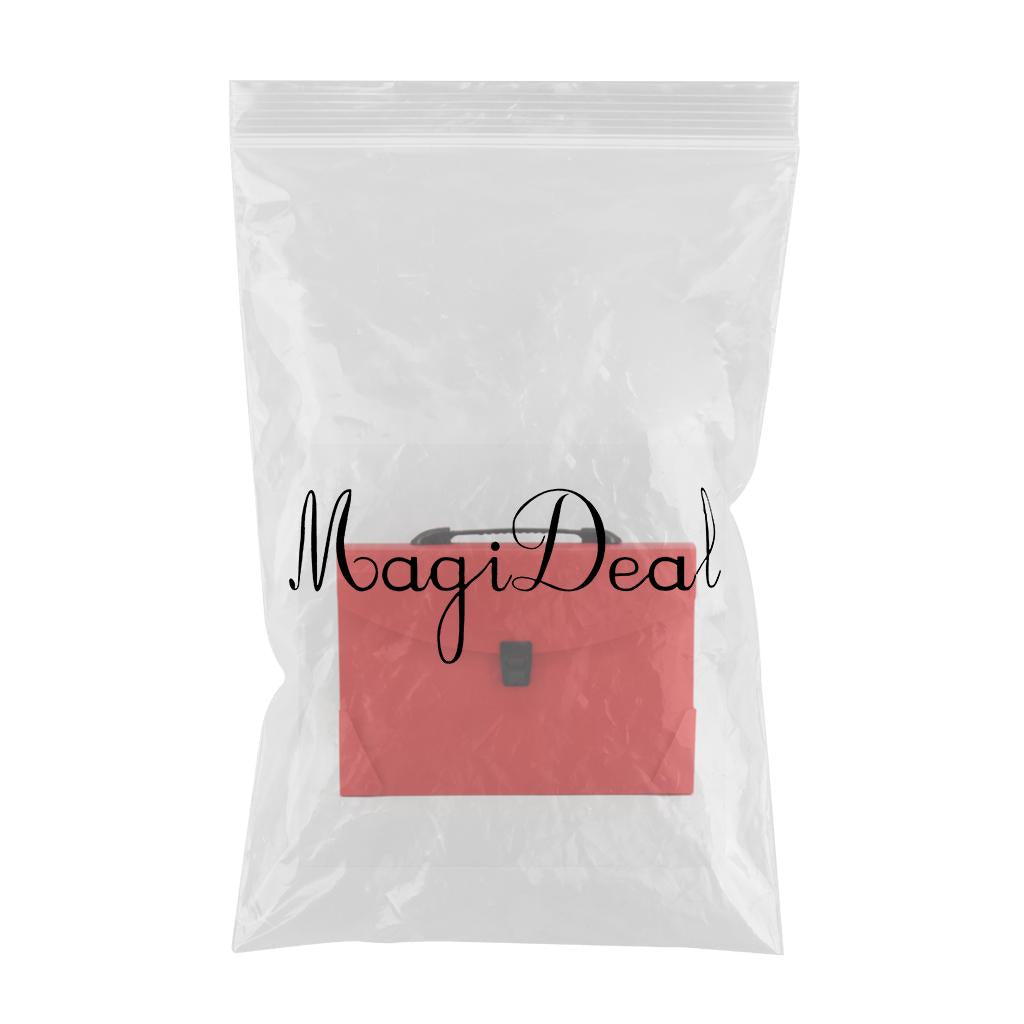 Expanding File Folder Document Storage Bag Filing Letter Organizer Red