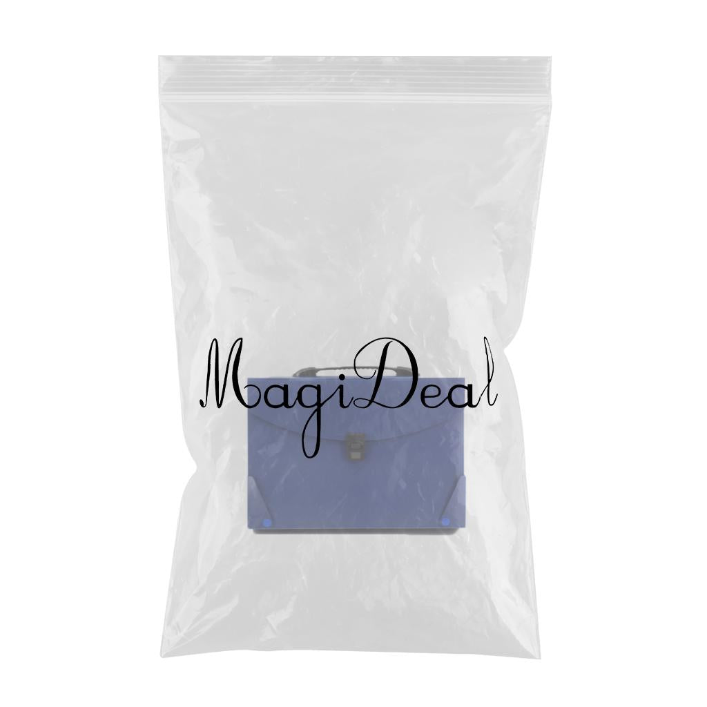 Expanding File Folder Document Storage Bag Filing Letter Organizer Blue