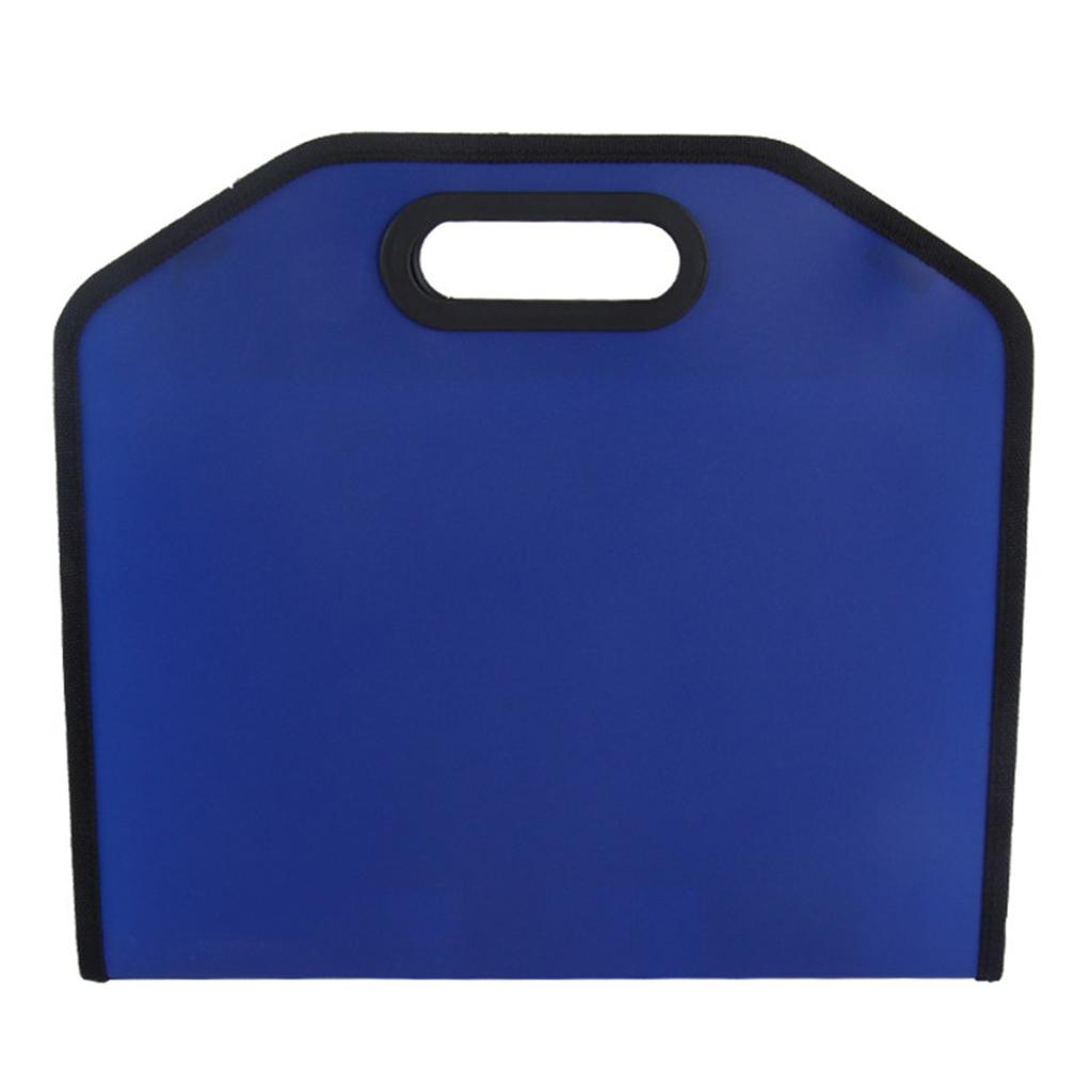 A4 Size File Expanding Folder Organizer File Document Storage Pockets Blue