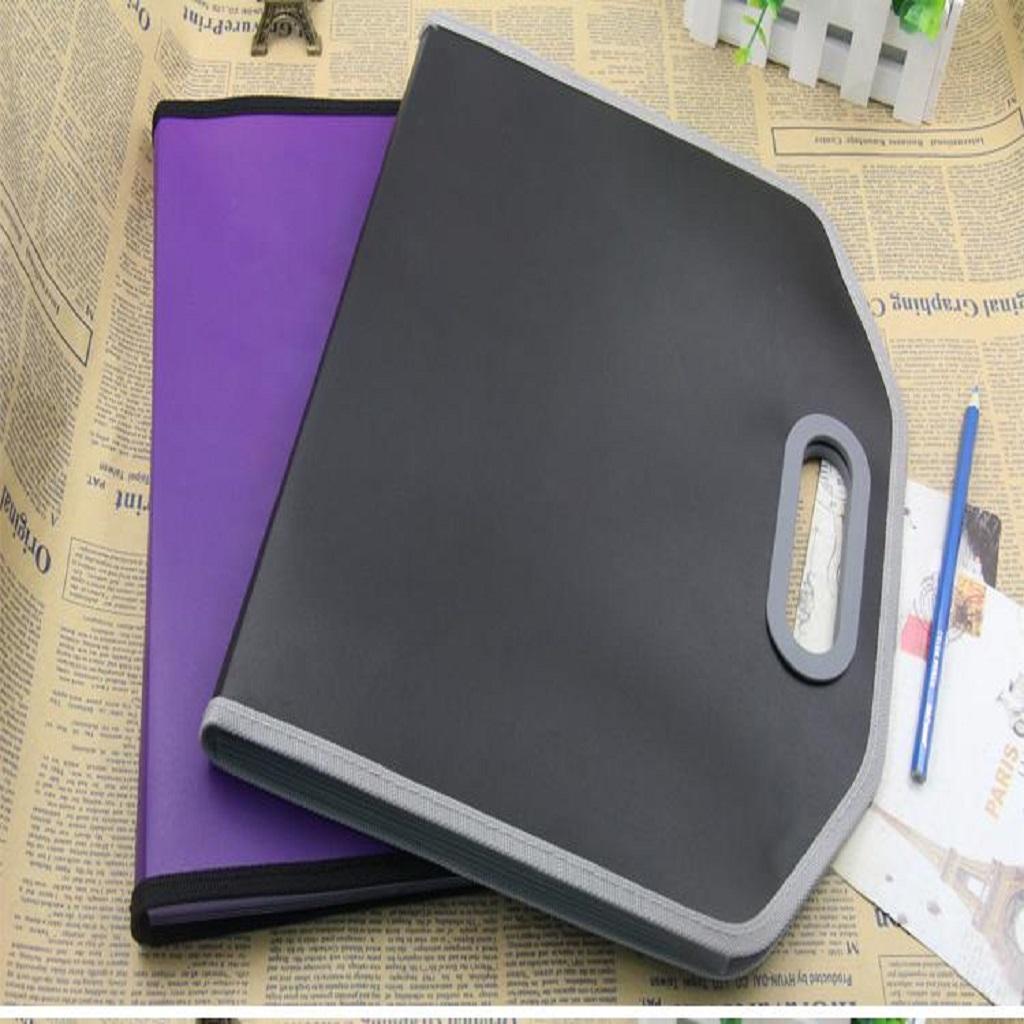 Business Office Information Briefcase Organ Bag Frosted Folder Red