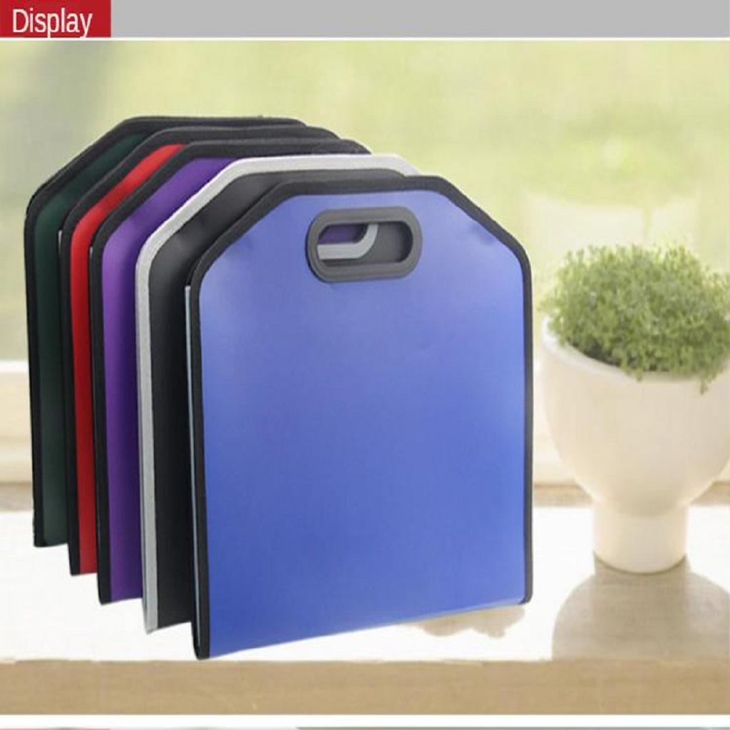 Business Office Information Briefcase Organ Bag Frosted Folder Blue