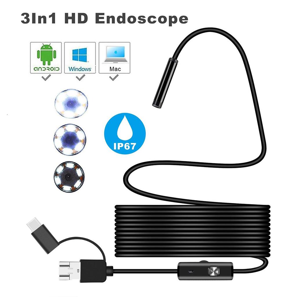 Endoscope Waterproof Industrial Usb Micro Camera 2m Hardwire