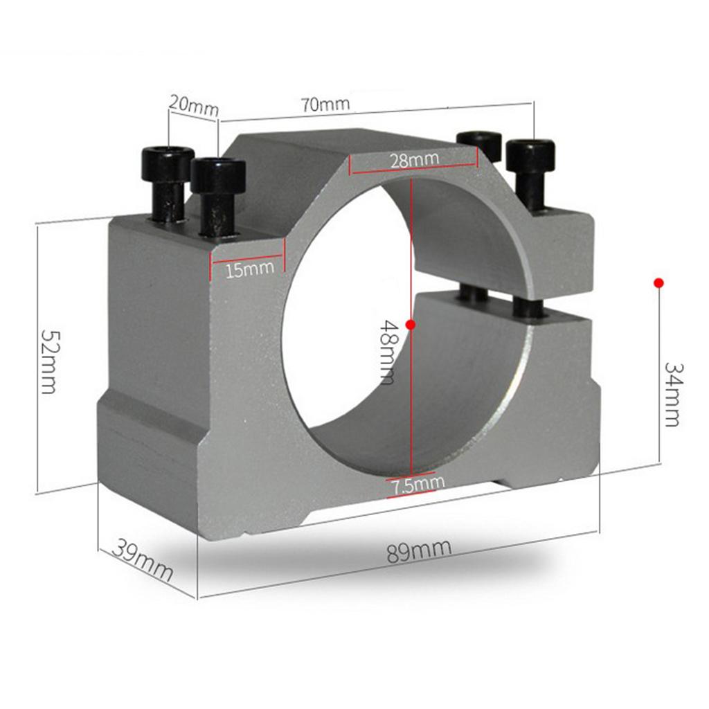 Spindle Motor Mount Aluminum Alloy CNC Router Bracket Neck Holder 48MM