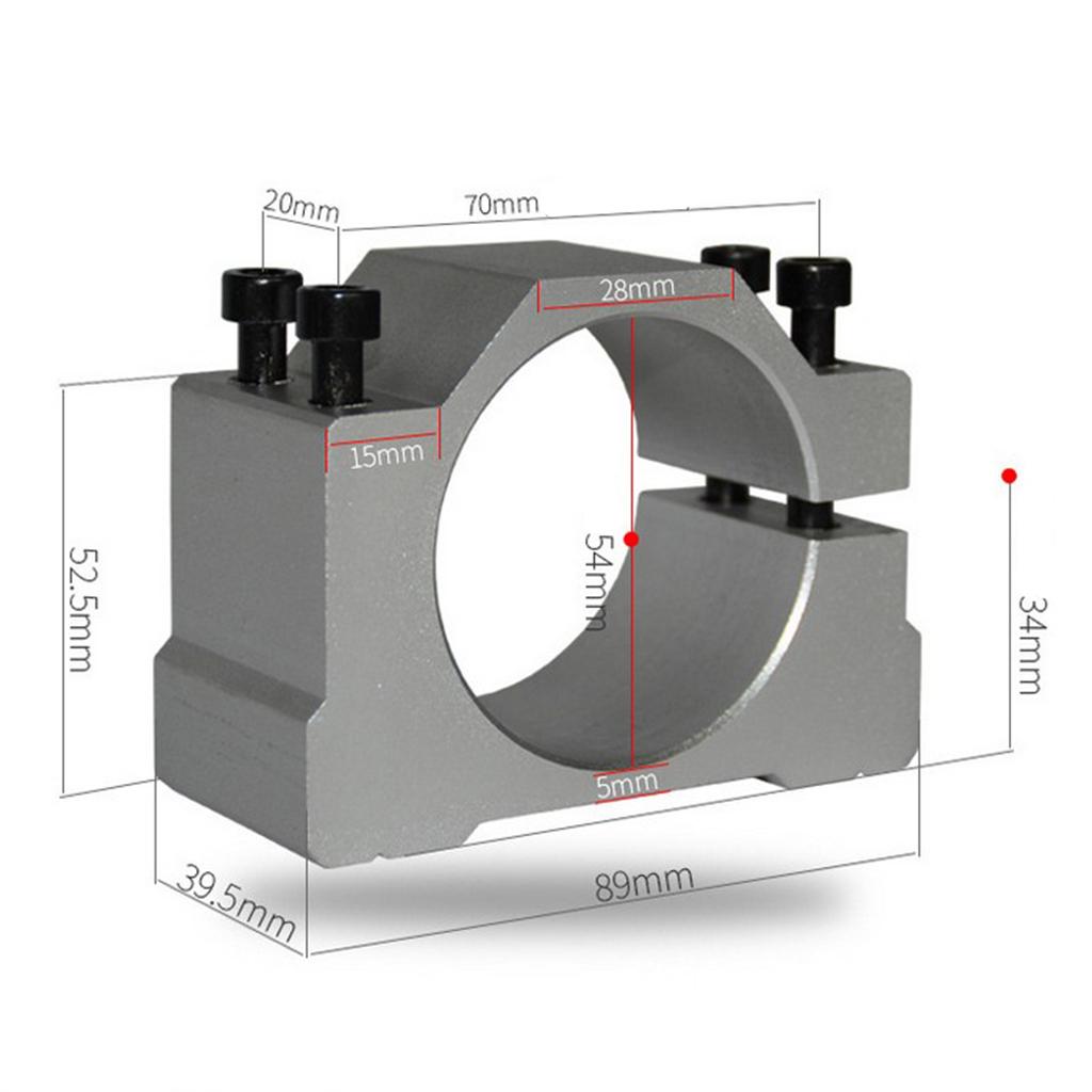 Spindle Motor Mount Aluminum Alloy CNC Router Bracket Neck Holder 54MM