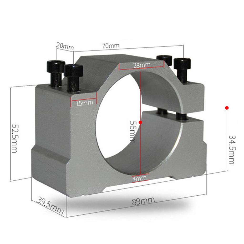 Spindle Motor Mount Aluminum Alloy CNC Router Bracket Neck Holder 56MM