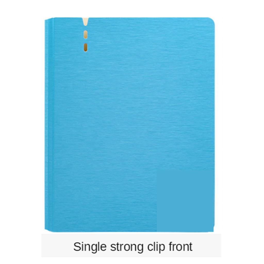 2 Pieces Solid Color Folders Business Storage Writing Board Folder  Blue