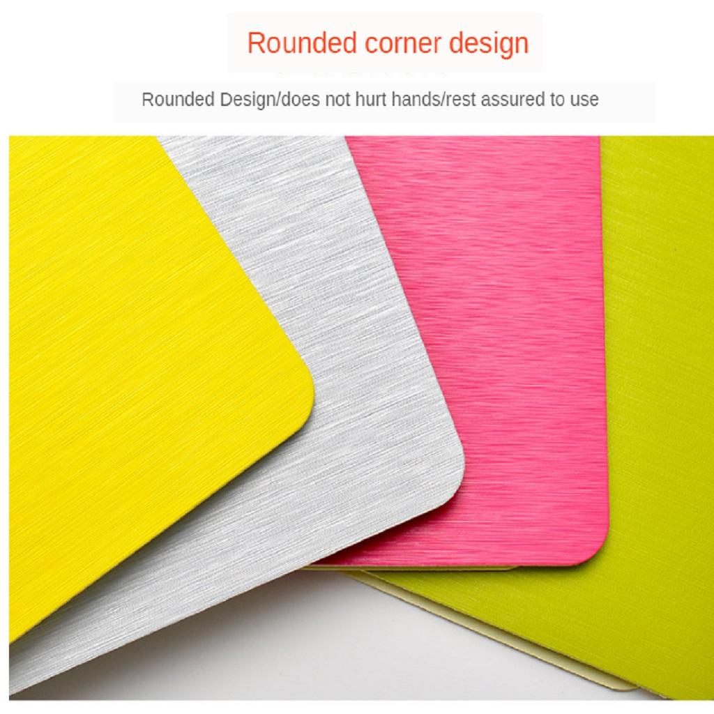 2 Pieces Solid Color Folders Business Storage Writing Board Folder  Silver