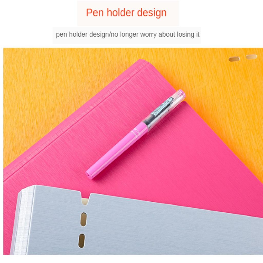 2 Pieces Solid Color Folders Business Storage Writing Board Folder  Orange