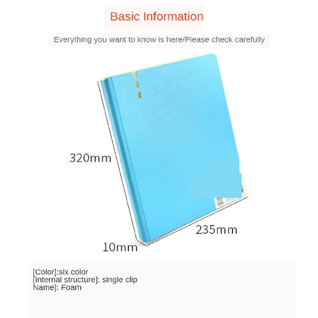 2 Pieces Solid Color Folders Business Storage Writing Board Folder  Orange