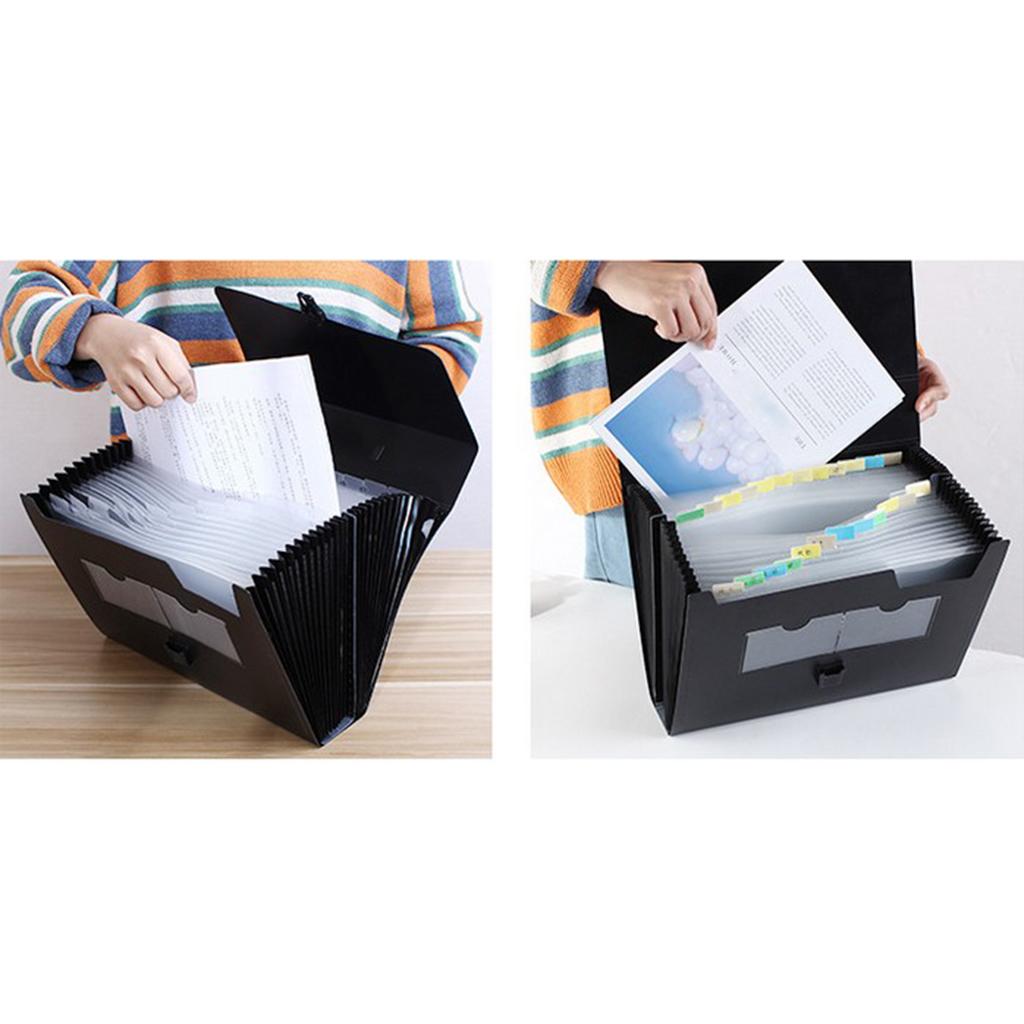 26 Pocket Expanding File Organiser A4 Paper Documents Folder Storage Case