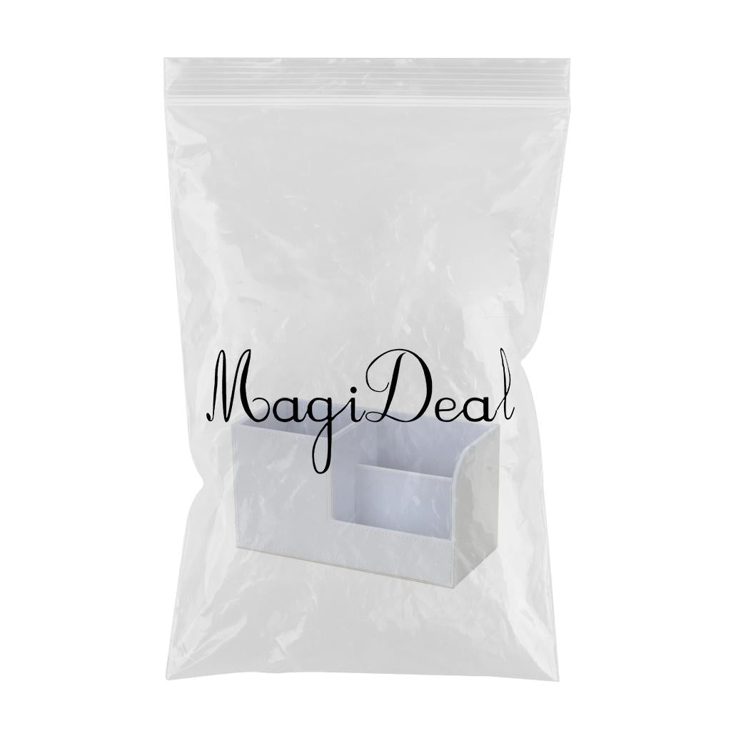 Multi-purpose Desktop Pu Leather storage box Pencils Holder White
