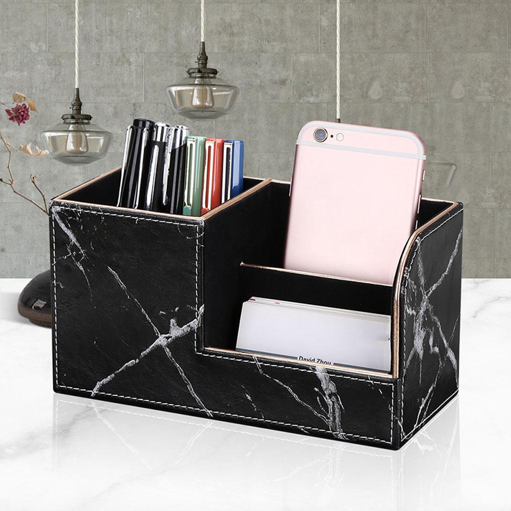 Multi-purpose Desktop Pu Leather storage box Pencils Holder others