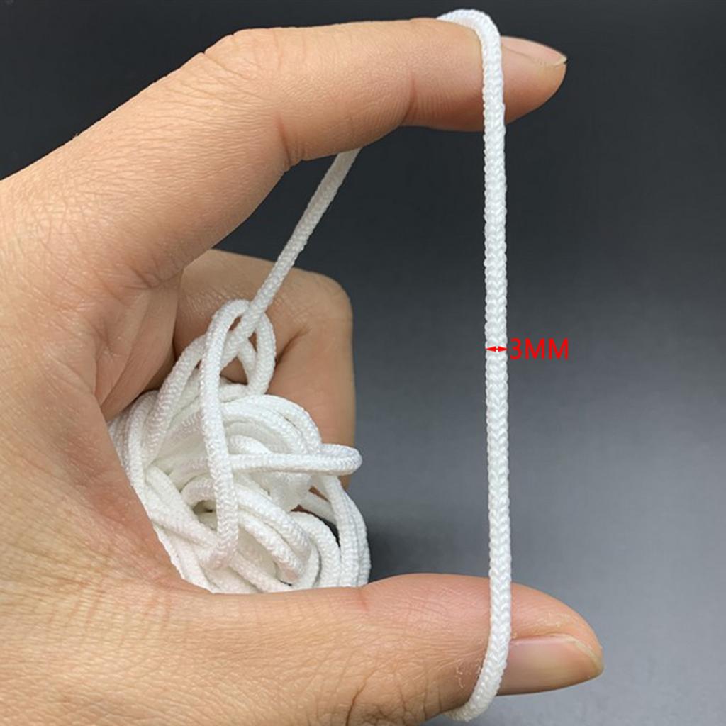 3mm Round Elastic Band Rope Polyamide String Earloop for Sewing Materials