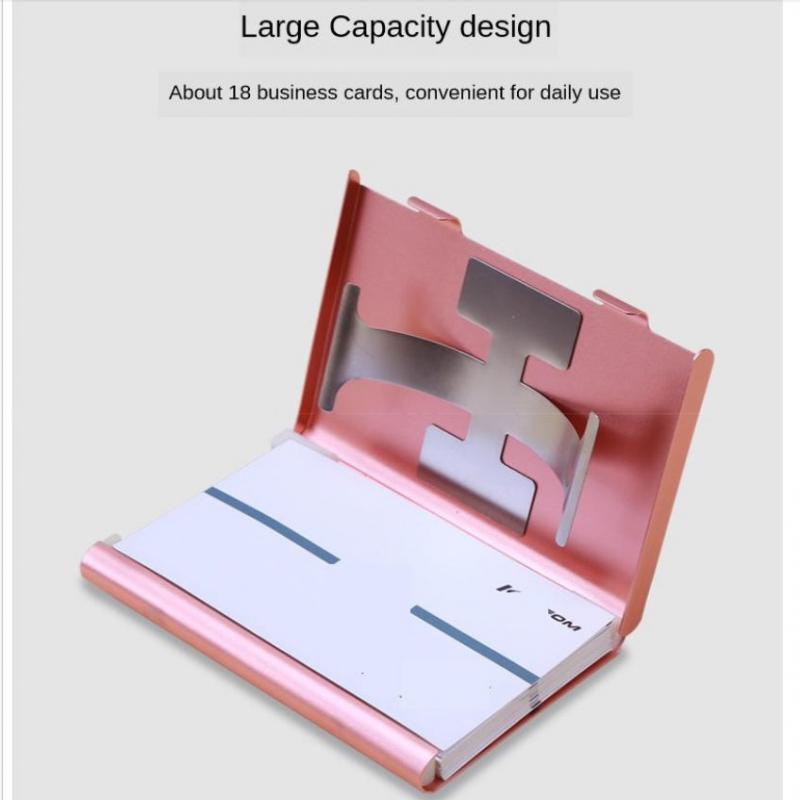 Business Card Holder Case Metal Pocket Card Holder Name Card  Pink