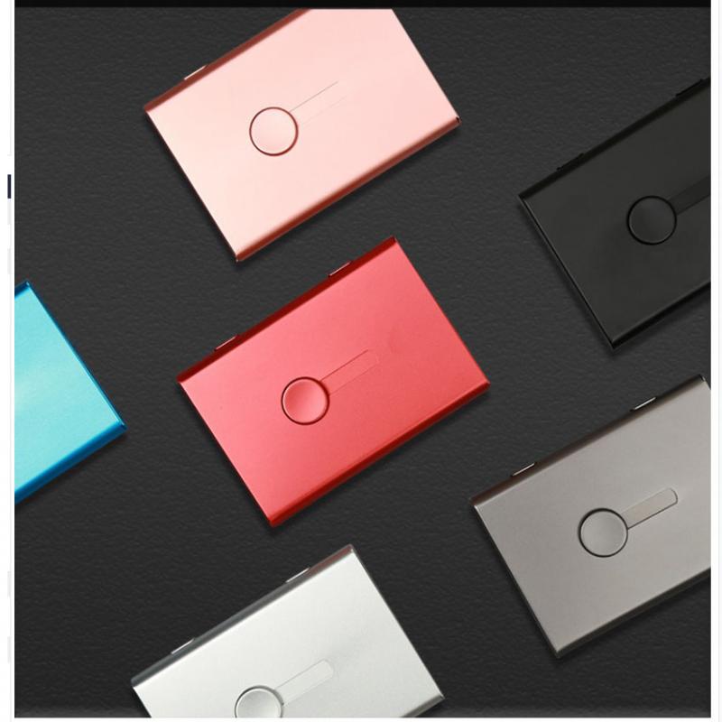 Business Card Holder Case Metal Pocket Card Holder Name Card  Golden
