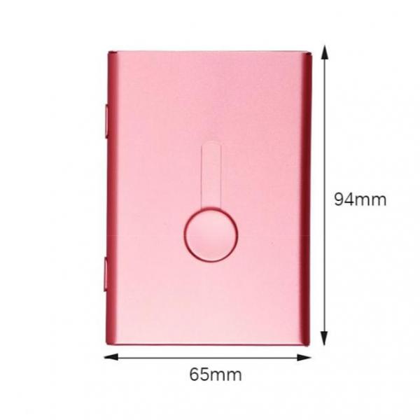 Business Card Holder Case Metal Pocket Card Holder Name Card  Red