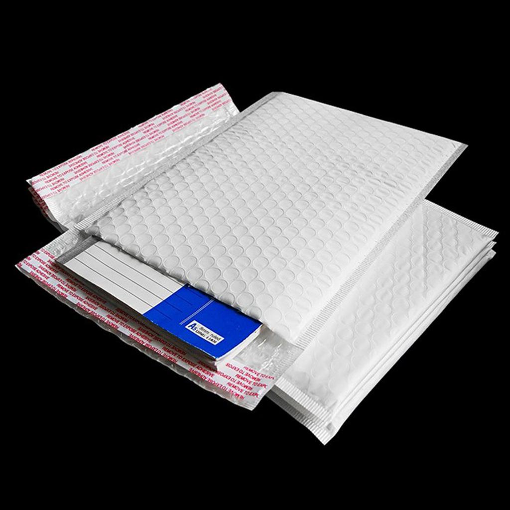 White Poly Bubble Mailers Mailing Shipping Bag Self Seal Shockproof 30-70pcs 70pcs 11x11cm