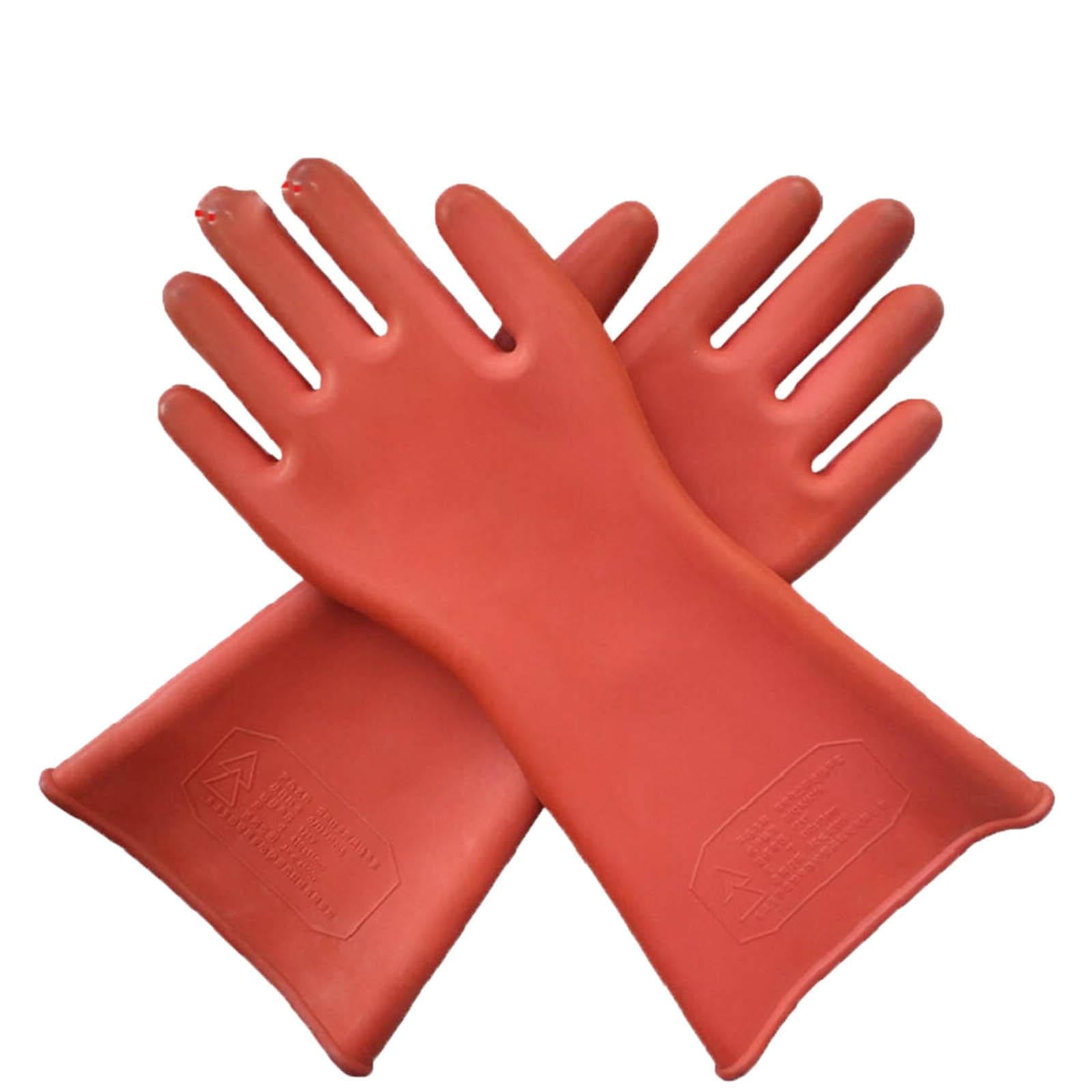 High Voltage Electricians Insulating Gloves Rubber  12kv