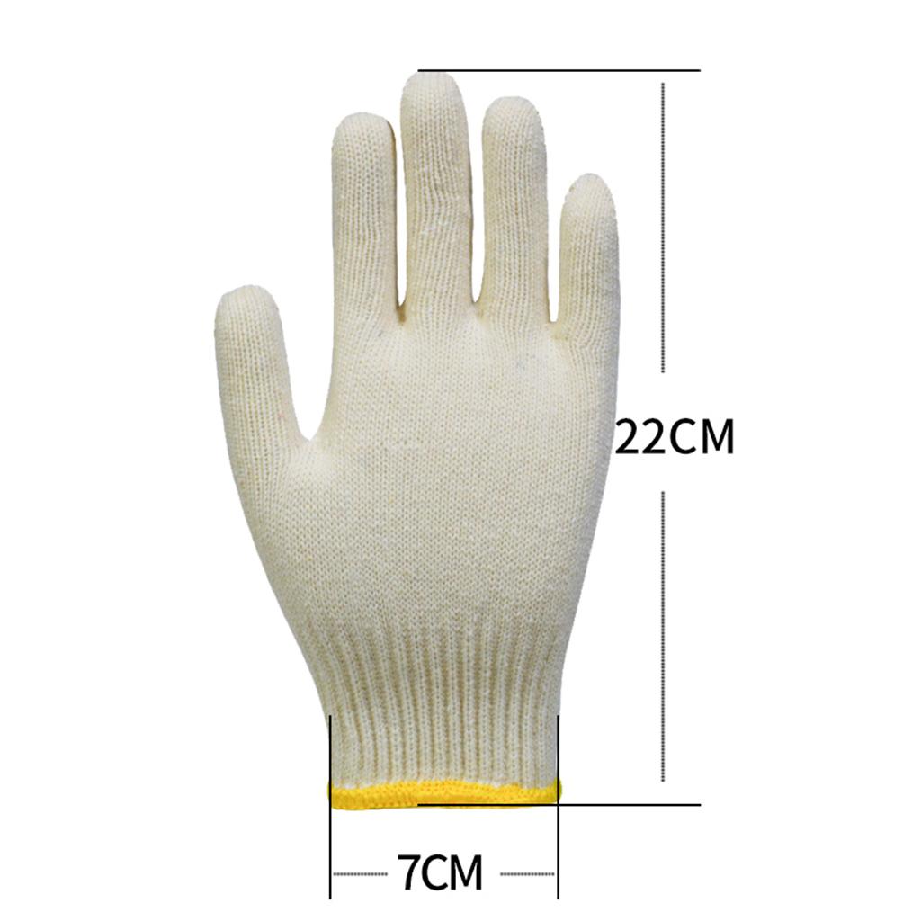 12 Pairs Of Cotton Encryption Cotton Yarn Gloves Wear-Resistant Work Gloves